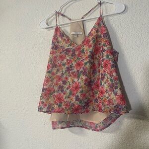Lavender Brown Pink Floral fun and flirty Camisole